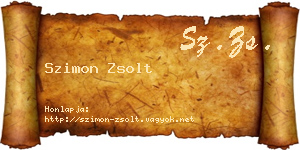 Szimon Zsolt névjegykártya